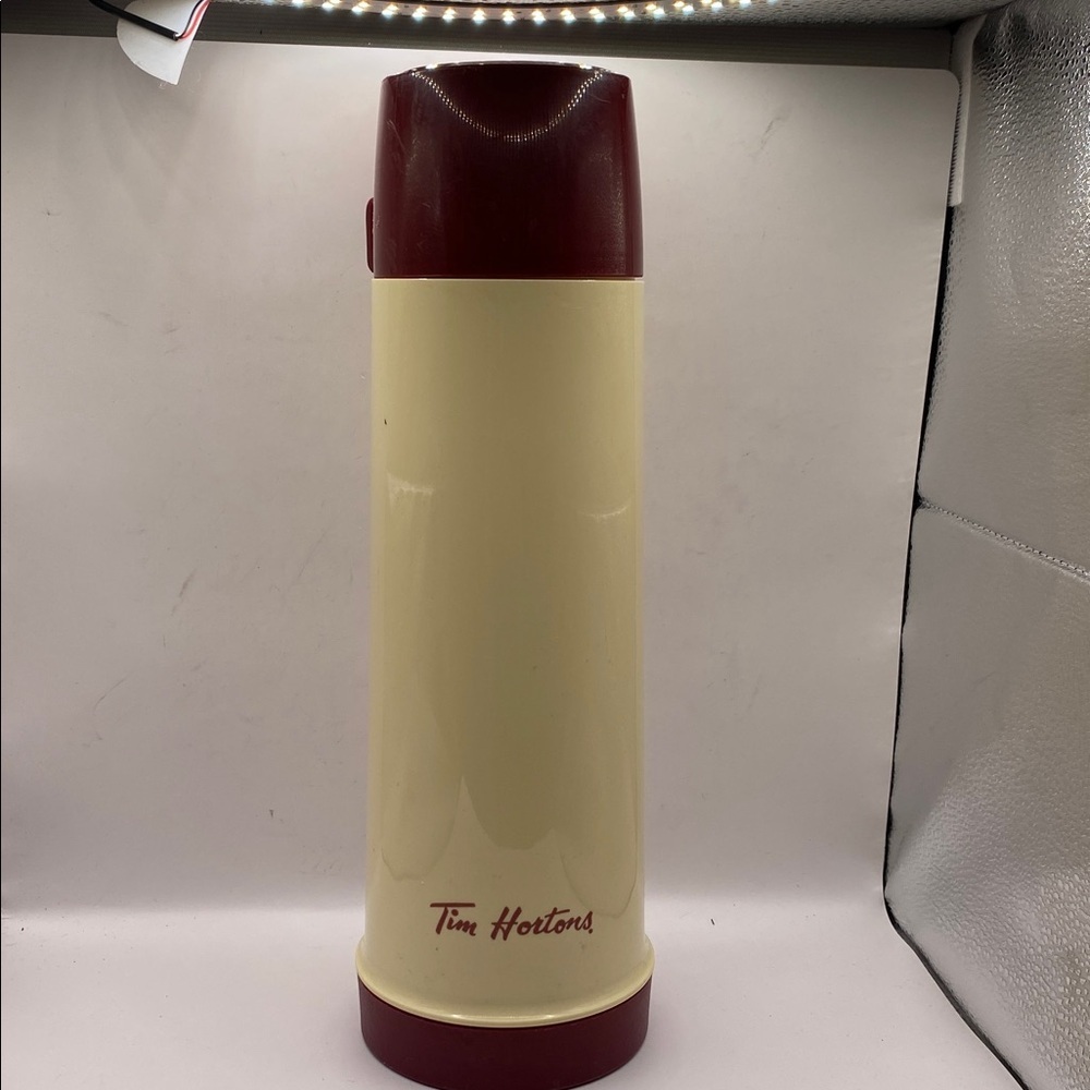 Vintage Tim Hortons 13.5” Coffee Tea Hot drink Thermos 16oz Complete Canada